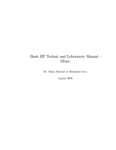 Basic RF Technic and Laboratory Manual