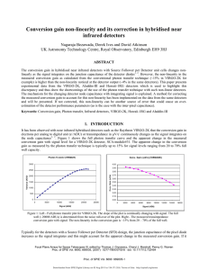 Conversion gain non-linearity and its correction in hybridised near