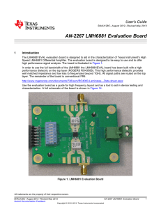 AN-2267 LMH6881 Evaluation Board (Rev. C)