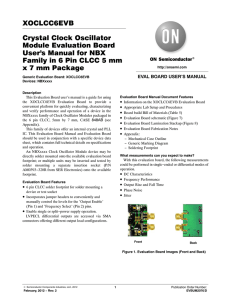 Crystal Clock Oscillator Module Evaluation Board User`s Manual