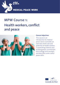 MPW Course 1: Health workers, conflict and