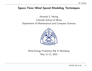 Space-Time Wind Speed Modeling Techniques