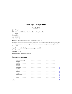 Package `magicaxis`