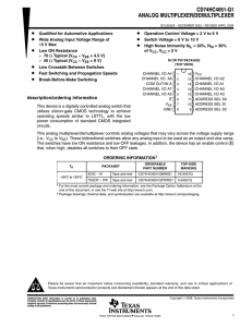 Analog Multiplexer/Demultiplexer (Rev. A)