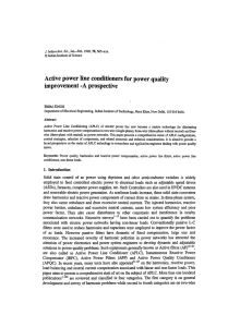 Active power line conditioners for power quality improvement