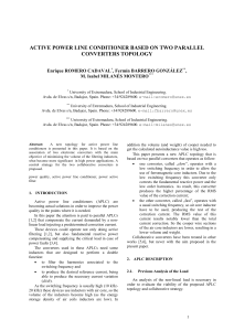 ACTIVE POWER LINE CONDITIONER BASED ON TWO PARALLEL