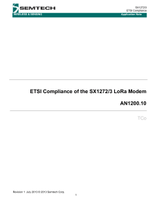 ETSI Compliance of the SX1272/3 LoRa Modem AN1200