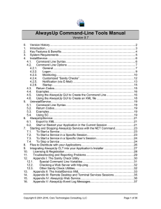 AlwaysUp Command-Line Tools Manual