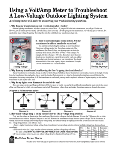 Using a Volt/Amp Meter to Troubleshoot A Low-Voltage