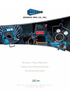 Products Brochure - Advance MFG. CO., INC.