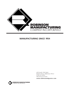 Robinson Manufacturing Company, Incorporated