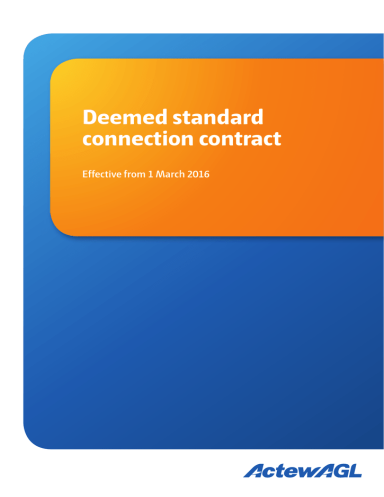 deemed-standard-connection-contract