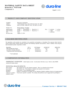 material safety data sheet - Dura-Line