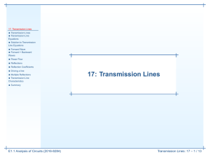 17: Transmission Lines