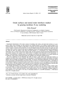 Oxide surfaces and metal/oxide interfaces studied by grazing