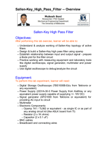Overview Sallen-Key High Pass Filter