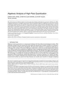 Algebraic Analysis of High-Pass Quantization