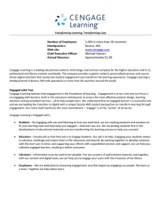 Fact Sheet - Cengage Learning