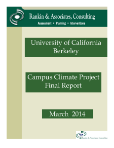 Campus Climate Project Final Report University of California