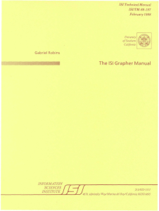 The ISI Grapher Manual - Computer Science at UVA
