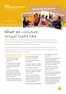 What an inclusive school looks like