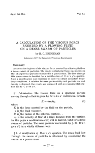 A calculation of the viscous force exerted by a flowing