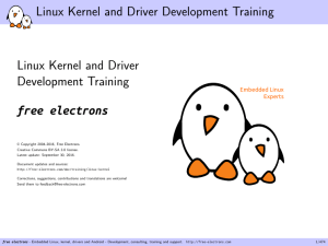 Linux Kernel and Driver Development Training