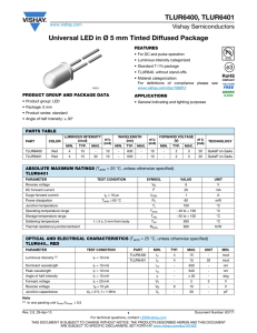 TLUR6400, TLUR6401 Universal LED in Ø 5 mm Tinted Diffused