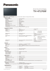 Panasonic TH-47LF6W Spec Sheet
