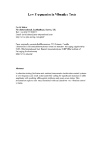 Low Frequencies in Vibration Tests