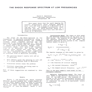 the shock response spectrum at low frequencies