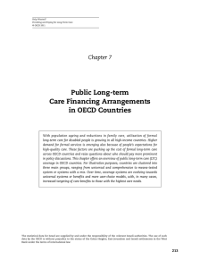 Public Long-term Care Financing Arrangements in OECD Countries