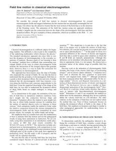 Field line motion in classical electromagnetism