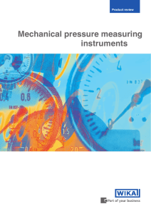 Mechanical pressure measuring instruments