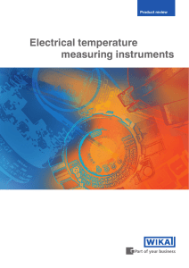 Electrical temperature measuring instruments