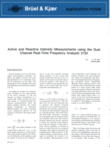Active andApplication notes - Reactive Intensity Measurements