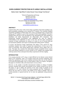 over-current protection in pv array installations