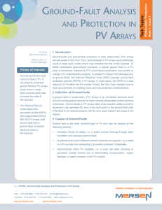 ground-fault analysis and protection in pv arrays
