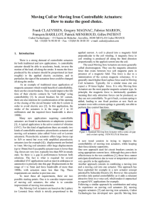 Moving Coil or Moving Iron Controllable Actuators