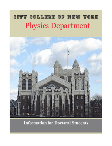 Physics Department - The City College of New York