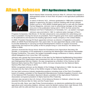 Allan R. Johnson - NDSU Alumni Association