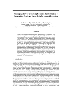 Managing Power Consumption and Performance of Computing