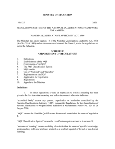 Regulations - Namibia Qualifications Authority