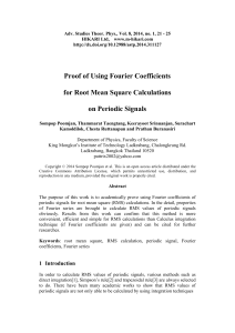 Proof of Using Fourier Coefficients for Root Mean Square
