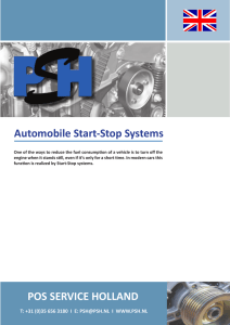 Automobile Start-Stop Systems POS SERVICE HOLLAND