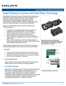 Delphi Electrical Centers with Start/Stop Technology