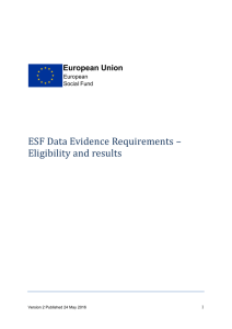 European Social Fund data evidence requirements