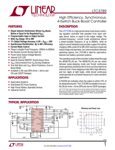 LTC3789 – High Efficiency, Synchronous, 4-Switch Buck