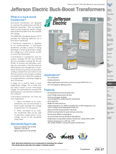 Jefferson Electric Buck-Boost Transformers