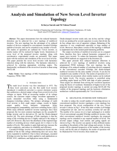 Analysis and Simulation of New Seven Level Inverter Topology